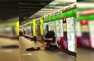 VIDEO Imagini revoltătoare dintr-o stație de metrou!