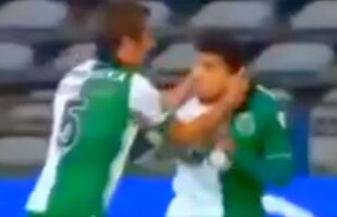 VIDEO Un jucător împrumutat de la Real Madrid s-a luat la bătaie cu un coleg în timpul meciului