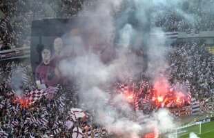 CSA STEAUA - ACADEMIA RAPID // FOTO Duel spectaculos al galeriilor la CSA Steaua - Academia Rapid, până când au început să se spargă capetele. Coregrafii, torțe + mesaje