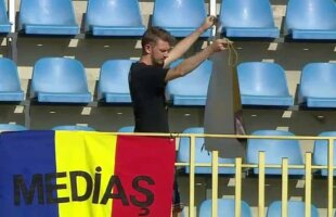 FOTO Minivacanța de 1 mai le-a dat idei năstrușnice suporterilor » Cu ce banner a apărut un fan la primul meci al zilei în Liga 1 :D