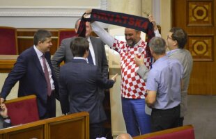 FOTO Cazul Vida ia amploare: președintele federației de la Kiev a venit în Parlament în tricoul Croației. "Plătim noi amenda!"