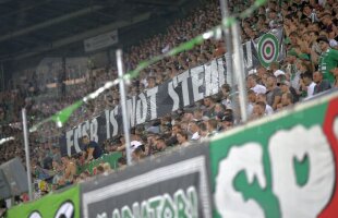 RAPID VIENA - FCSB // GALERIE FOTO "FCSB is not Steaua!" » Jucătorii lui Dică, întâmpinați cu un mesaj dur de ultrașii austrieci