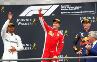FOTO Roșu se întoarce! Vettel a triumfat în Marele Premiu al Belgiei » Hamilton a plecat din pole-position, dar a terminat pe 2