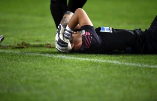 Craiova - FCSB 2-1 // FOTO Cristi Bălgrădean, lovit în prima repriză cu un obiect aruncat din peluza oltenilor! 