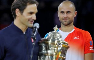 MARIUS COPIL - ROGER FEDERER // VIDEO + FOTO Copil viteaz: Marius a pierdut finala de la Basel cu Federer, chiar dacă a făcut un meci curajos, iar în unele momente a fost peste marele Roger