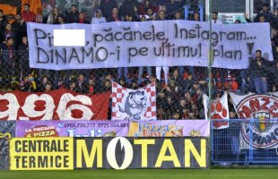 Ironii repetate și mesaje dure ale suporterilor dinamoviști la adresa propriilor jucători: ”Jucători de serie B, vă rupem picioarele”