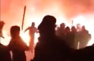 VIDEO Imagini apocaliptice din Grecia » Fanaticii lui Ajax s-au aliat cu o rivală a lui AEK Atena și au produs HAOS!