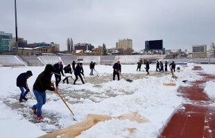 FOTO Imagini inedite înainte de Dinamo - CSU Craiova » Jucătorii și antrenorii, puși să dea la lopată: "Haideți, «câinilor»!"