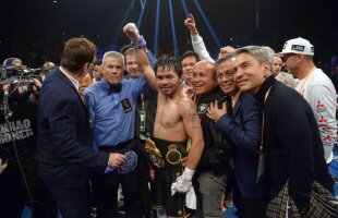 FOTO Pacquiao - Mayweather // Manny Pacquiao vrea revanșa! Filipinezul și-a apărat centura WBA și l-a provocat din nou pe Mayweather: „Să-i spuneți lui Floyd să revină în ring”