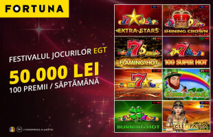 Festivalul Jocurilor începe la casino.efortuna.ro!  Află cum poți câștiga premii în valoare de 50.000 de lei?