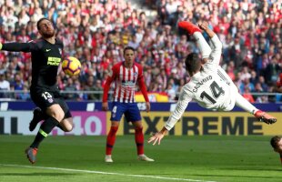 ATLETICO MADRID - REAL MADRID // VIDEO Specialitatea casei pentru Real! Gol fabulos din foarfecă în derby-ul Madridului: Casemiro a redus la tăcere Wanda Metropolitano