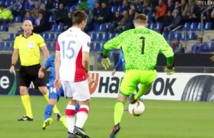 EUROPA LEAGUE // VIDEO Gafa sezonului! Portarul formației lui Alexandru Băluță a primit gol după o fază de „cascadorii râsului”