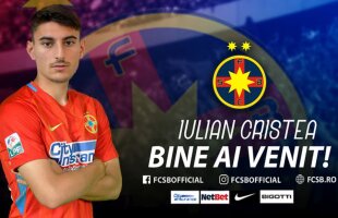 OFICIAL Iulian Cristea a semnat cu FCSB pe 5 ani jumătate! A fost prezentat pe site-ul oficial: prima reacție + ce număr va purta 