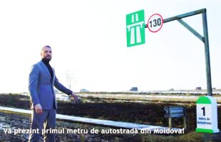 VIDEO VIRAL A construit primul metru de autostradă din Moldova și îi provoacă pe Țiriac și Becali: „Să facem asta!”