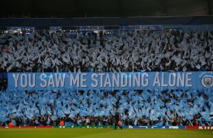 MANCHESTER CITY - TOTTENHAM // GALERIE FOTO Imagini spectaculoase de pe Etihad! Scenografie pe tot stadionul realizată de fanii lui Manchester City