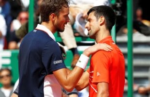 ATP MONTE CARLO // FOTO + VIDEO Șoc în sferturi! Daniil Medvedev îl elimină pe liderul mondial Novak Djokovic, după o prestație FULMINANTĂ