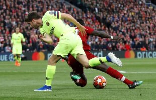 LIVERPOOL - BARCELONA // FOTO Cea mai controversată fază din Liverpool - Barcelona » „Cormoranii” au cerut penalty la duelul dintre Mane și Sergi Roberto