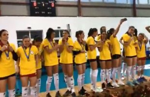 VIDEO Volei Alba Blaj e oficial campioana României la volei » Fetele au început petrecerea imediat după meciul cu CSM Lugoj