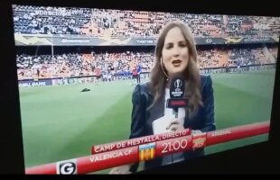 VIDEO // Ce a pățit o jurnalistă înainte de Valencia - Arsenal