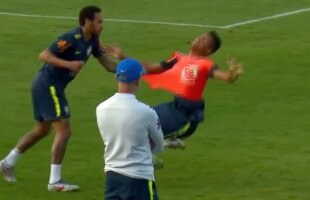 VIDEO Neymar, umilit de un puști de 19 ani la antrenamentul Braziliei » Starul lui PSG a avut o reacție nervoasă