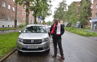VIDEO EXCLUSIV // Reporterul GSP l-a întâlnit în Oslo pe cel mai mare suporter dinamovist din Norvegia: are „Dinamo” și pe plăcuța de înmatriculare