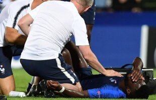 ANGLIA U21 - FRANȚA U21 1-2 // VIDEO Accidentare horror în Anglia U21 - Franța U21: Jonathan Bamba a ieșit în lacrimi după un tackling sângeros! Nu va juca împotriva României și are ruptură la ligamentele gleznei