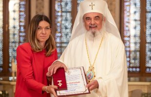 VIDEO Simona Halep a primit cea mai înaltă distincție din partea Patriarhiei Române