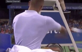 ATP WASHINGTON // VIDEO Nick Kyrgios, un nou gest reprobabil: a aruncat cu o sticlă spre scaunul arbitrului » Explicația halucinantă oferită de australian