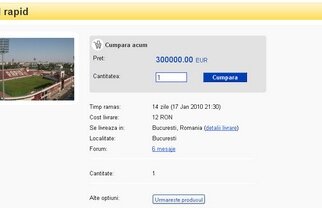 Rapid a fost "scos" la vînzare şi pe internet! :D