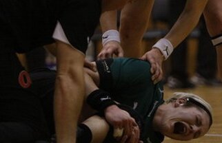 Accidentată în partida cu Oltchim de la Vîlcea, Althaus nu poate juca două luni!