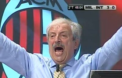 VIDEO » Isterie într-un studio TV » Comentatorul milanist şi-a înnebunit colegii interişti