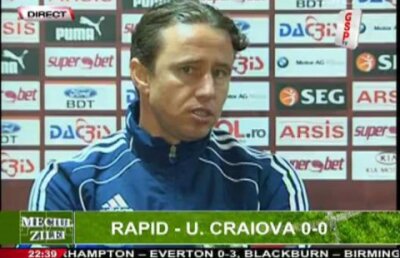 VIDEO / Laurenţiu Reghecampf: "Fiecare punct contează în situaţia noastră. Nu ne-a fost teamă de Rapid"