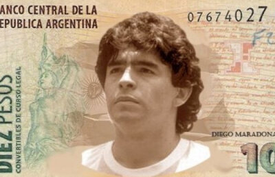 Petiţie cu 7.000 de adeziuni în cîteva ore pentru Maradona » Argentinieni îl vor pe bancnota de 10 pesos