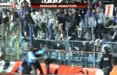 VIDEO / 15 suporteri au ajuns la poliţie după incidentelet de la Oţelul - Poli