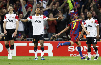 UPDATE » Barcelona - Man. United 3-1. Messi înscrie primul său gol pe teren englez!