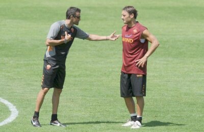 Luis Enrique e susţinut de preşedintele Romei în războiul cu Totti şi fanii echipei