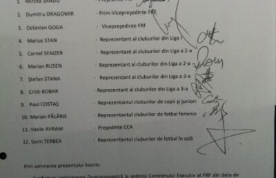 Mititelu prezintă DOVADA: "Dragomir şi Şvaiţer n-au semnat dezafilierea. Restul au semnat condica de prezenţă"