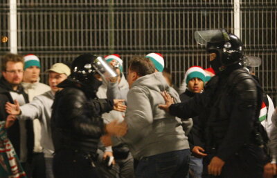 FOTO Ultraşii polonezi s-au bătut cu badigarzii pe National Arena. Un cameraman a lovit un angajat BGS