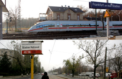 Cu 190 de mil. de euro, în afară de stadion, nemţii au făcut şi gară la arena de la Frankfurt. Noi am pus o plăcuţă la staţia tramvai