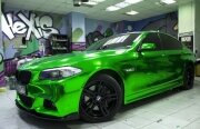 Tuning în stil verde-cromat pentru BMW Seria 5