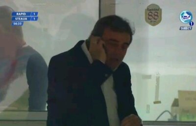 "Alo, ordonaţi!" » Stoichiţă primea indicaţii prin telefon în timpul meciului, dar neagă apelul de la Gigi Becali