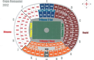 Rapid şi Dinamo au primit cîte 18.000 de bilete la finala Cupei României. Care sunt sectoarele destinate galeriilor
