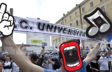 FOTO Fanii Universităţii Cluj au ieşit în stradă pentru a cere sprijin pentru echipă!