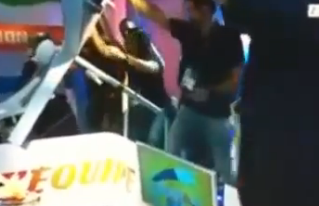 VIDEO Uneori, victoria duce la excese! Karabatici a devastat studioul L'Equipe!