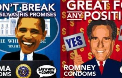 Prezervativele Obama vs. prezervativele Romney. Tu ce preferi?