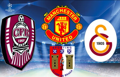 CFR Cluj este în grupă cu Manchester United, Braga şi Galatasaray! Vezi programul