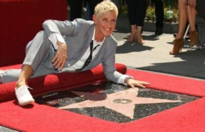 Ellen DeGeneres a primit o stea pe celebrul bulevard Hollywood Walk of Fame