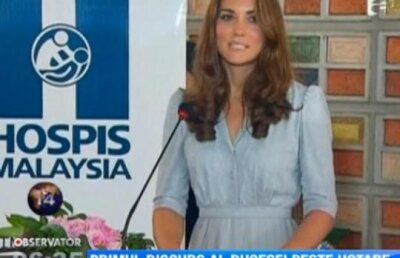 Kate Middleton a sustinut primul ei discurs oficial