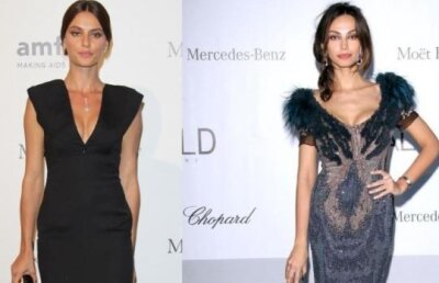 Fotomodele la indigo: Catrinel Menghia la galele amfAR, din Milano, dupa ce Madalina Ghenea a fost prezenta la acelasi eveniment in Cannes