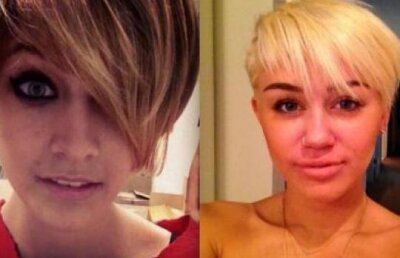 Cui ii sta mai bine? Paris, fiica lui Michael Jackson, s-a tuns ca Miley Cyrus!